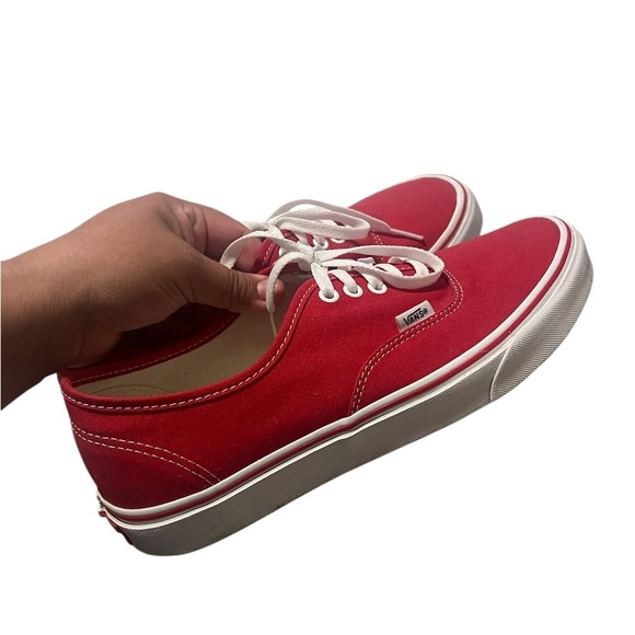 Vans Other - Vans Men's “Authentic shoe” Red Canvas Sneakers size 9.5 men’s